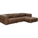 Beau Lucia Tobacco Leather Sofa Chaise, RAF